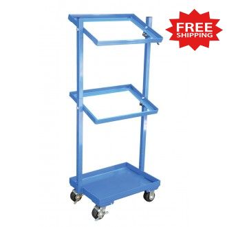 Multi Tier Stock Cart with Adjustable Angle Height , 30-11/16"W x 19-1/16"D (Bins Sold Separately)