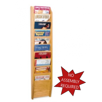 Office Supplies Magazine Rack Single Wall Rack - 10 Pockets