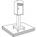 Stainless Steel, Walk-up, On-Concrete Outdoor Payment Mail Box 
