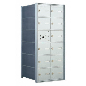 12 A-size Door Horizontal Mailbox Unit - Front Loading - 140062A