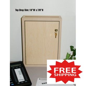 "Close Out" Light Maple Wall Mount Drop Box (Only 1 Left!) - FREE SHIPPING!