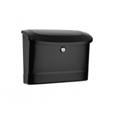 Wall Mount Mailbox with Hidden Top Slot - Black