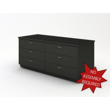 Mail Room And Office Furniture - 75-1/4"W Wood Table with 6 Pull-Out Drawers
