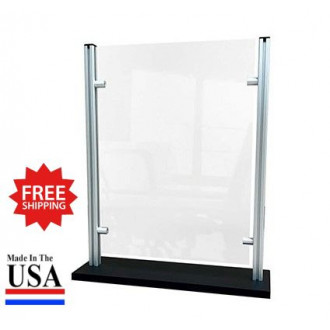 Stylish Counter Top Protective Acrylic Shield Screen 20"W x 24"H for Safe Physical Distancing - FREE SHIPPING!!