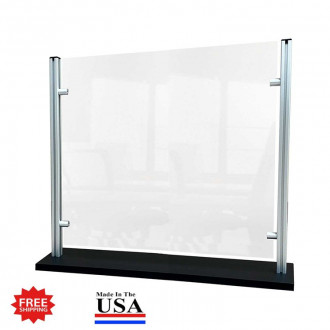Stylish Counter Top Protective Acrylic Shield Screen 35"W x 24"H for Safe Physical Distancing - FREE SHIPPING!!