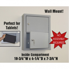 10-3/4"W x 4-1/4"D x 7-3/4"H Compartment, 5"D Overall, 2 Door, Locking Wall Cabinet - CLOSE-OUT (While Quantities Last!)