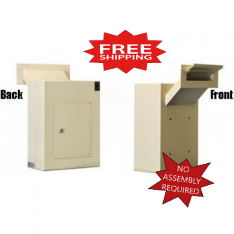 Through The Wall Steel Mount Drop Box - Adjustable Chute - FREE SHIPPING!