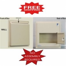 Through the Wall Letter Drop Box with Double Doors - FREE SHIPPING!