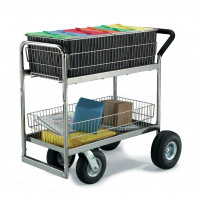 Medium Wire Basket Cart With Caster Options