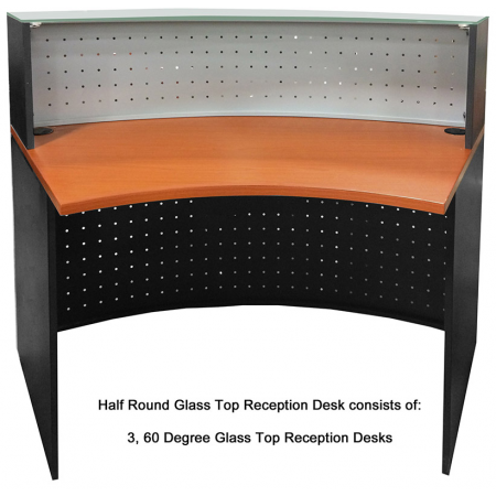 Semi-Circular Glass Top Reception Desk