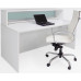 White Laminate Salon Reception Desk