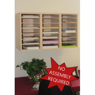 Mailroom Furniture and Office Organizers 21 Pocket Wood Sorter/Office Organizer (Shown Wall Mounted)