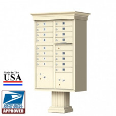 16 Tenant Door Classic Decorative CBU Mailbox (Pedestal Included) - Type 3 - 1570-16AF-DC