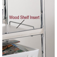 Laminated Wood Shelf Insert, for medium wire carts - White
