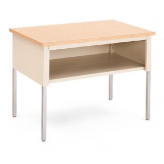 48"W x 20"D Standard Adjustable Height Table With Lower Shelf