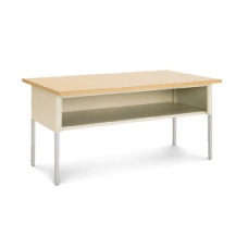 72"W x 30"D Standard Adjustable Height Table With Lower Shelf