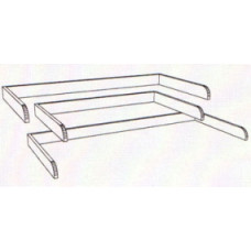 48"W x 36"D Table Top Side Dump Rails - Three Sided Dumb Rail