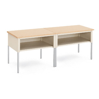 96"W x 36"D Standard Mail Processing Table with Shelf