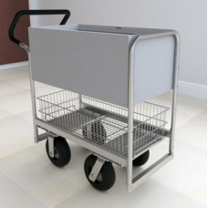 Ergo Handle Solid Metal Mail Delivery Cart with 2 Different Wheel Options.