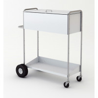 Charnstrom Mail Carts 52" High Boy Long Solid Metal Mail Distribution Cart with Locking Top