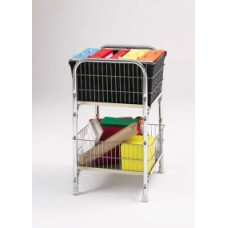 Compact Office Mail Distribution and File Cart without Casters