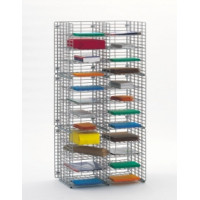 Mail Room Sorter and Office Organizer 24"W x 12"D, 24 Pocket Wire Mail Sorter, Letter Depth - FREE Quantity Shipping!