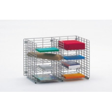 Office Organizers and Mail Room Sorters Wall Hung 24"W, 8 Pocket Wire Sorter, Letter Depth - FREE Quantity Shipping!