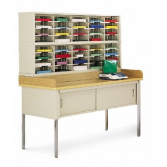 Mailroom Furniture and Office Organizers 40 Pocket Letter Depth Sorter with 60"W x 30"D Table - Complete!!