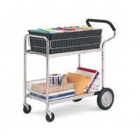 Office and Mail Carts Medium Wire Ergo File Mail Cart