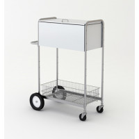 52"H,Tall Solid Steel Security Mail Cart with Locking Top