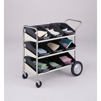 Three Shelf Mobile Mail Distribution Cart (Cart Only)
