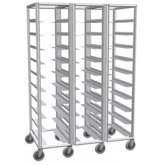Aluminum Triple Row Tray Cart