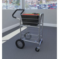 Compact Cart with Bolt in Baskets, 10" Rear Wheels and Easy Push Handle