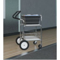 Compact Wire Basket Cart with Cushion Grip
