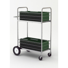 Mail Room and Office Carts 52"H, Tall / Medium Double Decker Mail Delivery Cart