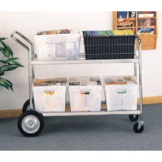Mail Room, Office and Warehouse Carts Jumbo Distribution Bulk Mail Cart - Includes Plastic Bins