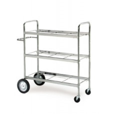 Mail Room and Office Carts Extra Long Triple Decker Frame Mail Distribution Cart