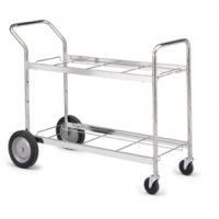 Mail Room and Office Carts Long Double Decker Frame Cart