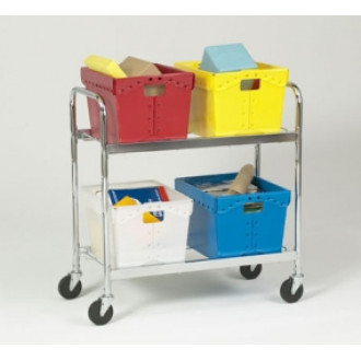 Mail Room and Office Carts Charnstrom Mobile 4-Tote Cart (Cart Only)