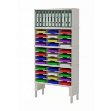 Mail Room Furniture and Office Organizers 36"W x 12-3/4"D Sorter with Horizontal and Vertical Pockets and Lower Leg Riser