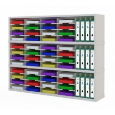 Mail Room Consoles and Office Organizers 60"W X 15-3/4"D - Sorter with Horizontal and Vertical Pockets