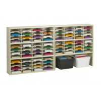 Mail Room Furniture and Office Organizers with 96"W x 12-3/4"D, 80 Pocket Sorter with 11-1/2"W Shelves