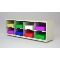 Mail Room Furniture or Office Organizer - 48"W X 12-3/4"D  Mail Sorter with 8 Pockets, 11-1/2" Wide