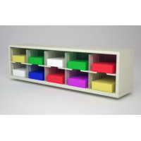 Mail Room Furniture or Office Organizers - 60"W x 15-3/4"D Sorter with 10 Mail Pockets, 11-1/2" Wide