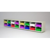 Mail Room Furniture and Office Organizer - 96"W x 12-3/4"D Sorter with 16 Pockets, 11-1/2"Wide