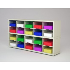 Mail Room Furniture and Office Organizer - 60"W x 12-3/4"D Sorter with 20 Pockets, 11-1/2" Wide
