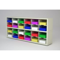 Mail Room Furniture and Office Organizer - 72"W x 12-3/4"D Sorter with 24 Pockets, 11-1/2" Wide