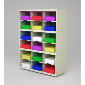 Mail Room Furniture and Office Organizer - 36"W x 12-3/4"D Sorter with 18 Pockets, 11-1/2"W