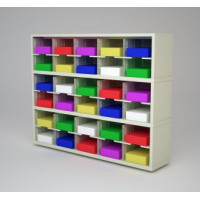 Mail Room Furniture and Office Organizer - 60"W x 15-3/4"D Sorter with 30 Pockets, 11-1/2" Wide