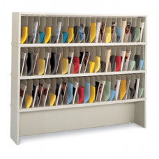 Mail Room Funiture or Office Organizer - 72"W x 15-3/4"D, 69 Pocket Vertical Sorter and Riser